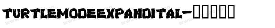 turtlemodeexpandital字体转换