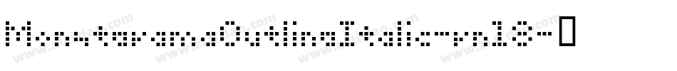 MonsteramaOutlineItalic-rn18字体转换