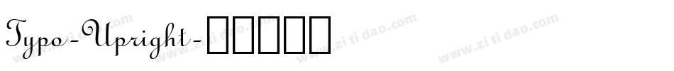 Typo-Upright字体转换