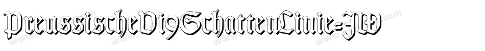 PreussischeVi9SchattenLinie-JW9E字体转换
