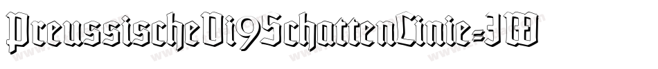 PreussischeVi9SchattenLinie-JW9E字体转换