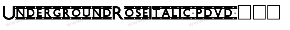 UndergroundRoseItalic-pdvd字体转换 UndergroundRoseItalic-pdvd字体转换