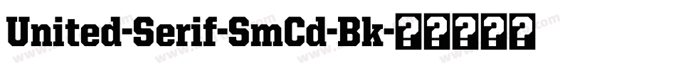United-Serif-SmCd-Bk字体转换