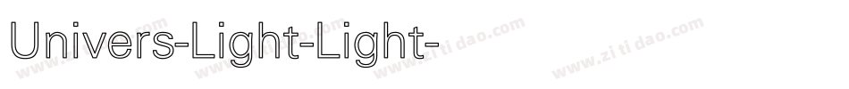 Univers-Light-Light字体转换