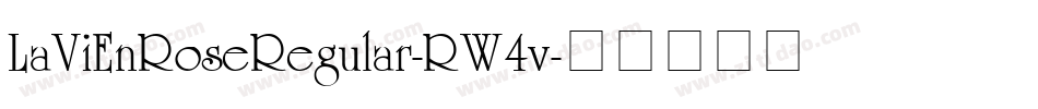 LaViEnRoseRegular-RW4v字体转换