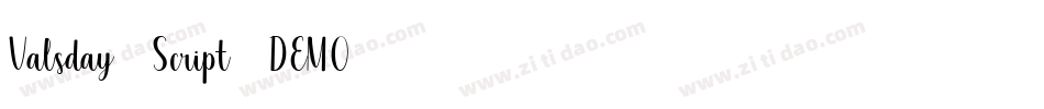 Valsday-Script-DEMO字体转换
