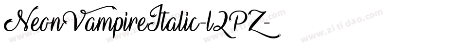 NeonVampireItalic-l2PZ字体转换