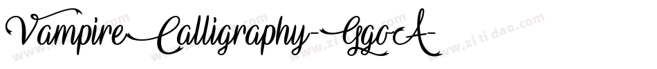 VampireCalligraphy-GgoA字体转换