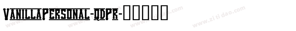 VanillaPersonal-qdPr字体转换