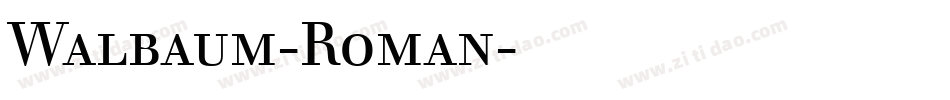 Walbaum-Roman字体转换