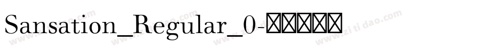 Sansation_Regular_0字体转换