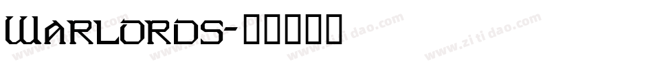 Warlords字体转换