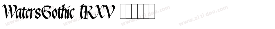 WatersGothic-lKXV字体转换