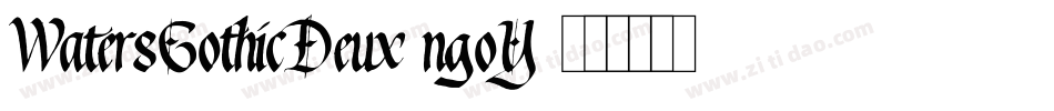 WatersGothicDeux-ngoY字体转换