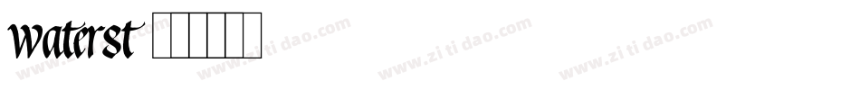 waterst字体转换