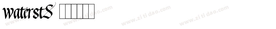 waterst2字体转换