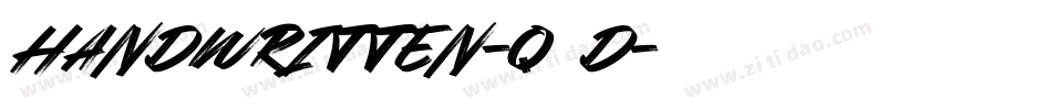 Handwritten-q67d字体转换