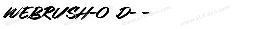 Webrush-O67d-2字体转换