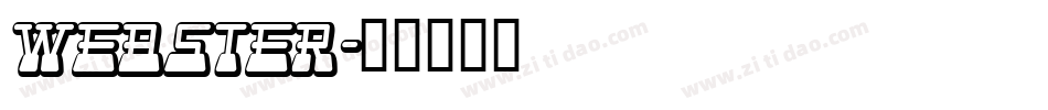 webster字体转换