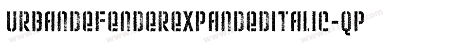 UrbanDefenderExpandedItalic-qPK5字体转换