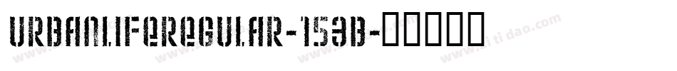 UrbanLifeRegular-153B字体转换