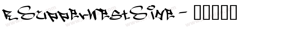 RSUpperWestSide字体转换