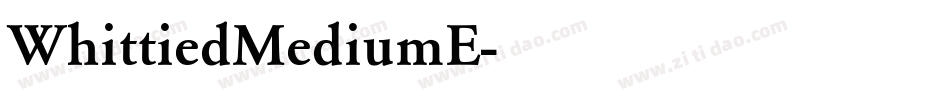 WhittiedMediumE字体转换