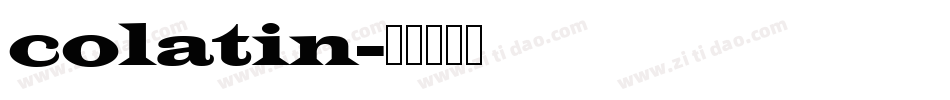 colatin字体转换
