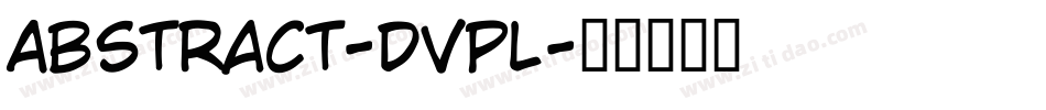 Abstract-dvPl字体转换