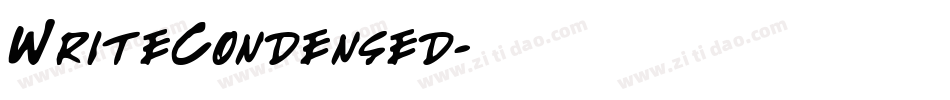 WriteCondensed字体转换