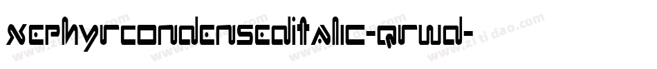 XephyrCondensedItalic-qrWd字体转换