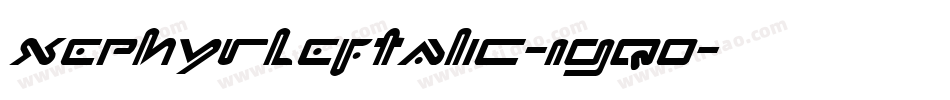 XephyrLeftalic-1gq0字体转换