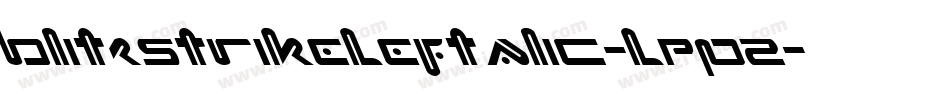 BlitzstrikeLeftalic-LpPZ字体转换