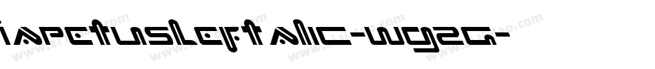 IapetusLeftalic-WgZG字体转换