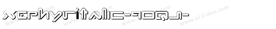 XephyrItalic-9Oqj字体转换