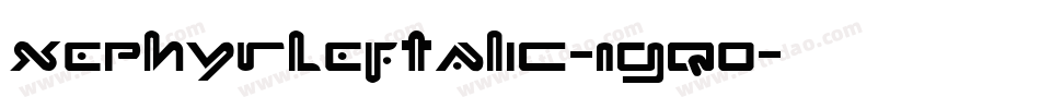 XephyrLeftalic-1gq0字体转换