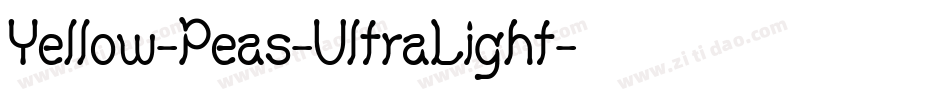 Yellow-Peas-UltraLight字体转换