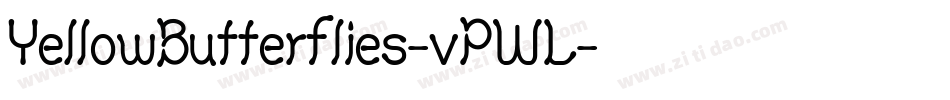 YellowButterflies-vPWL字体转换