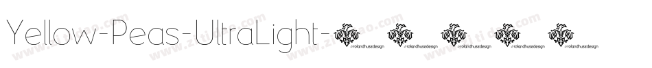 Yellow-Peas-UltraLight字体转换