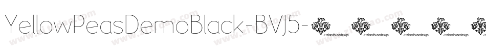 YellowPeasDemoBlack-BVJ5字体转换