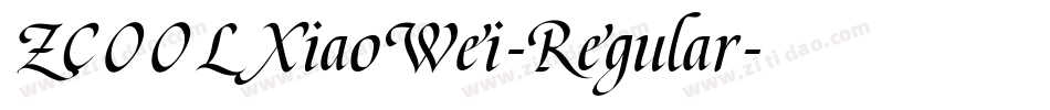 ZCOOLXiaoWei-Regular字体转换
