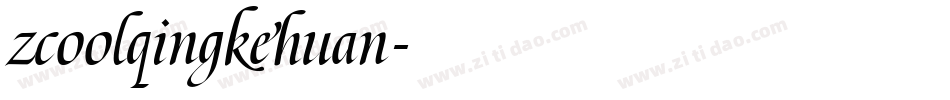 zcoolqingkehuan字体转换