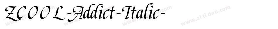 ZCOOL-Addict-Italic字体转换