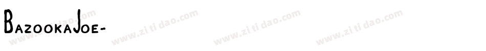 BazookaJoe字体转换