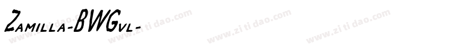Zamilla-BWGvl字体转换