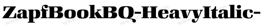 ZapfBookBQ-HeavyItalic字体转换