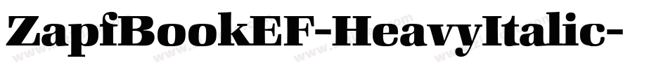 ZapfBookEF-HeavyItalic字体转换