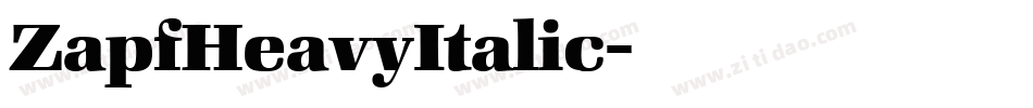 ZapfHeavyItalic字体转换
