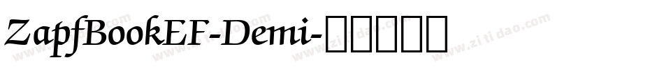 ZapfBookEF-Demi字体转换