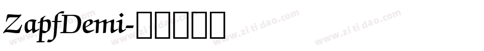 ZapfDemi字体转换